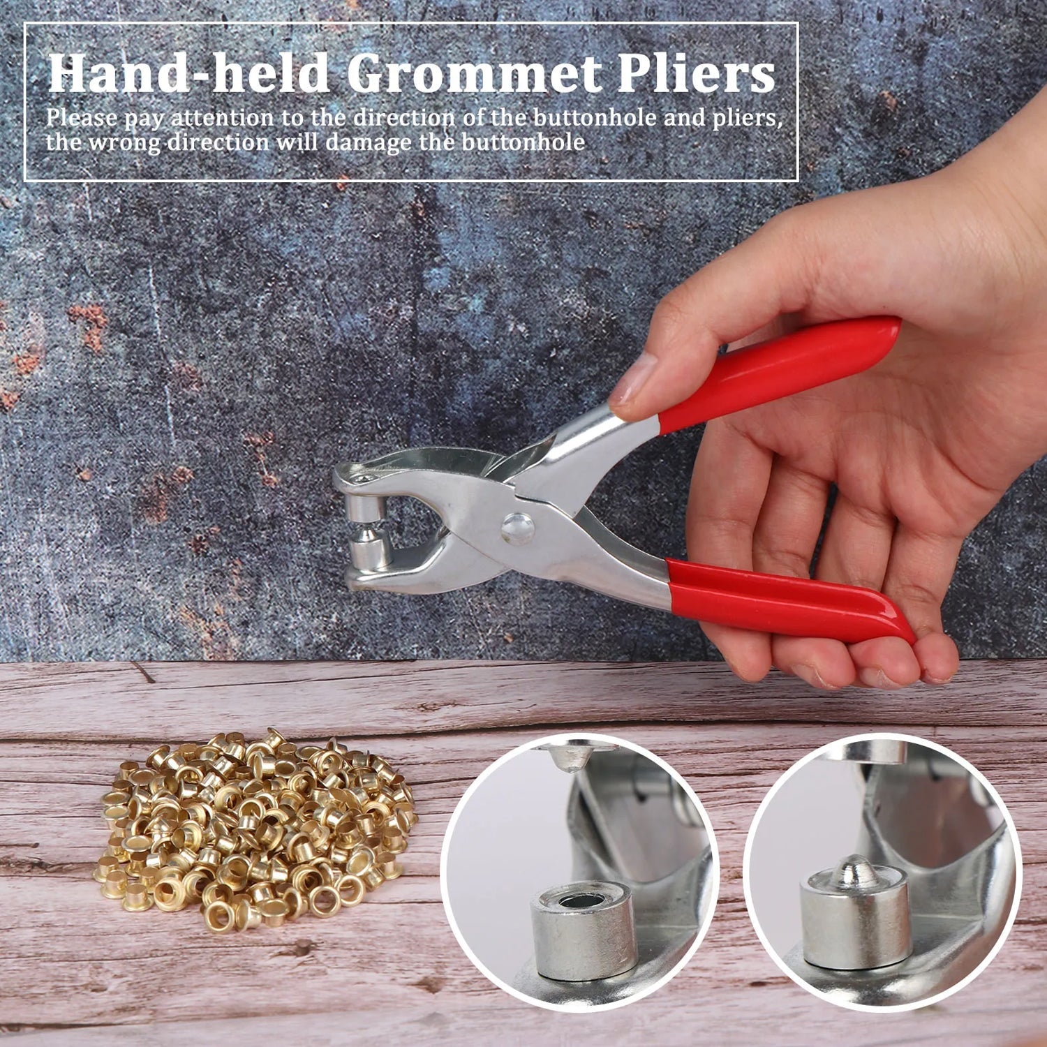 Grommet Setting Tool with 25 PCS Gold Eyelets Grommets Steel Hole Punch Setter Kit for Leather, Canvas, All Fabrics Men and Women Clothes, Shoes, Belts, Crafts Grommet Setting Tool with 25 PCS Gold Eyelets Grommets Steel Hole Punch Setter Kit for Leather, Canvas, All Fabrics Men and Women Clothes, Shoes, Belts, Crafts